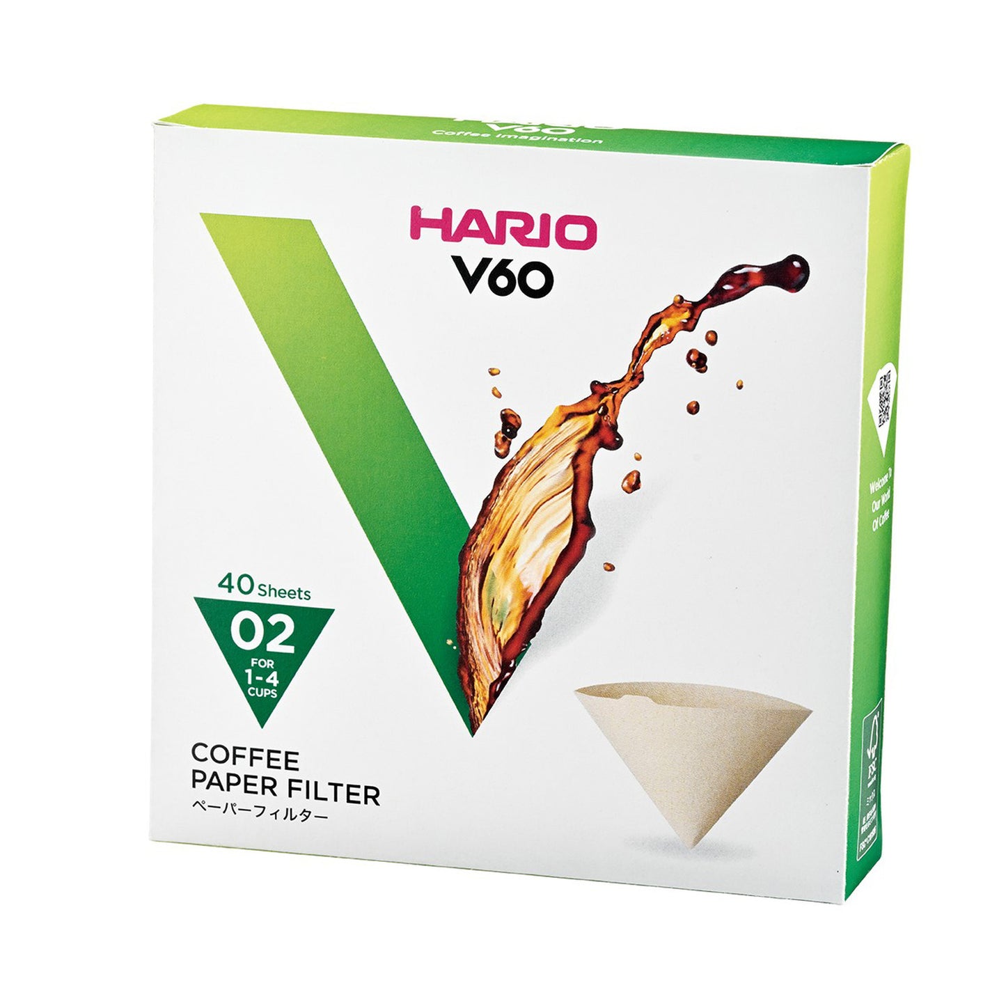 Hario V60 filters - Bleached - Box of 40