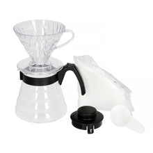 Load image into Gallery viewer, Hario V60 Craft Coffee Maker - dripper + server + filters
